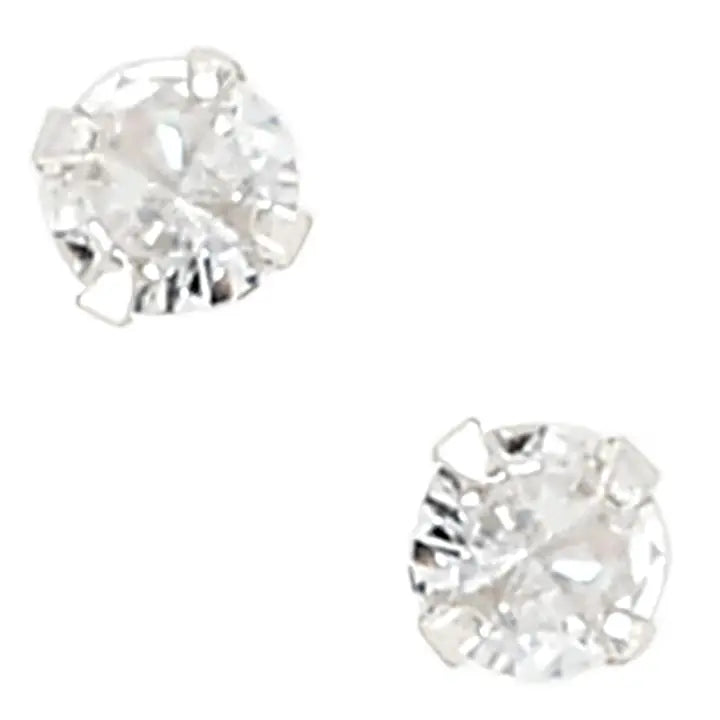 Wonderful Grandma - 2.75" Dish 5mm Sterling Cz Earrings