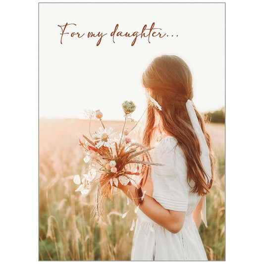 Girl With Wildflowers - Faith Birthday Daughter Card