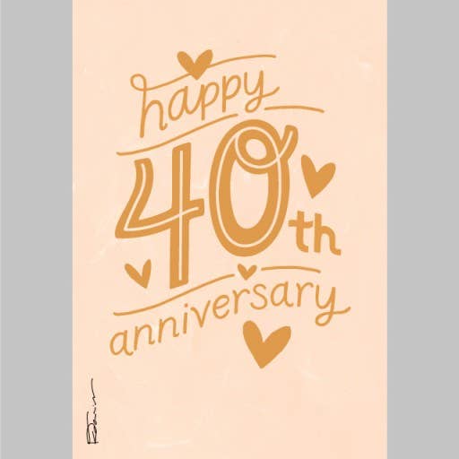 Anniversary 40th Card