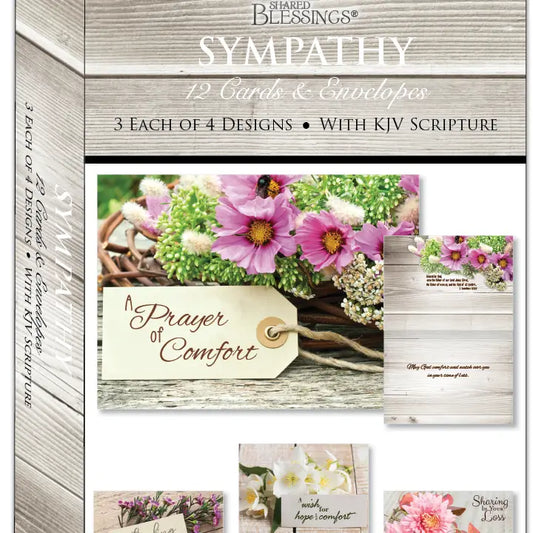 Sympathy - Rustic Flowers Boxed Sympathy Cards