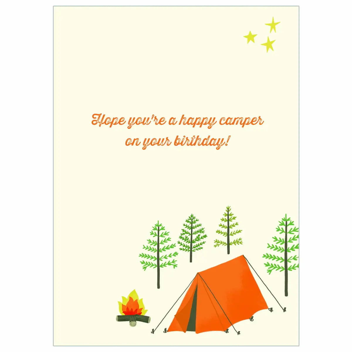 Camp Out Birthday - Boy Card