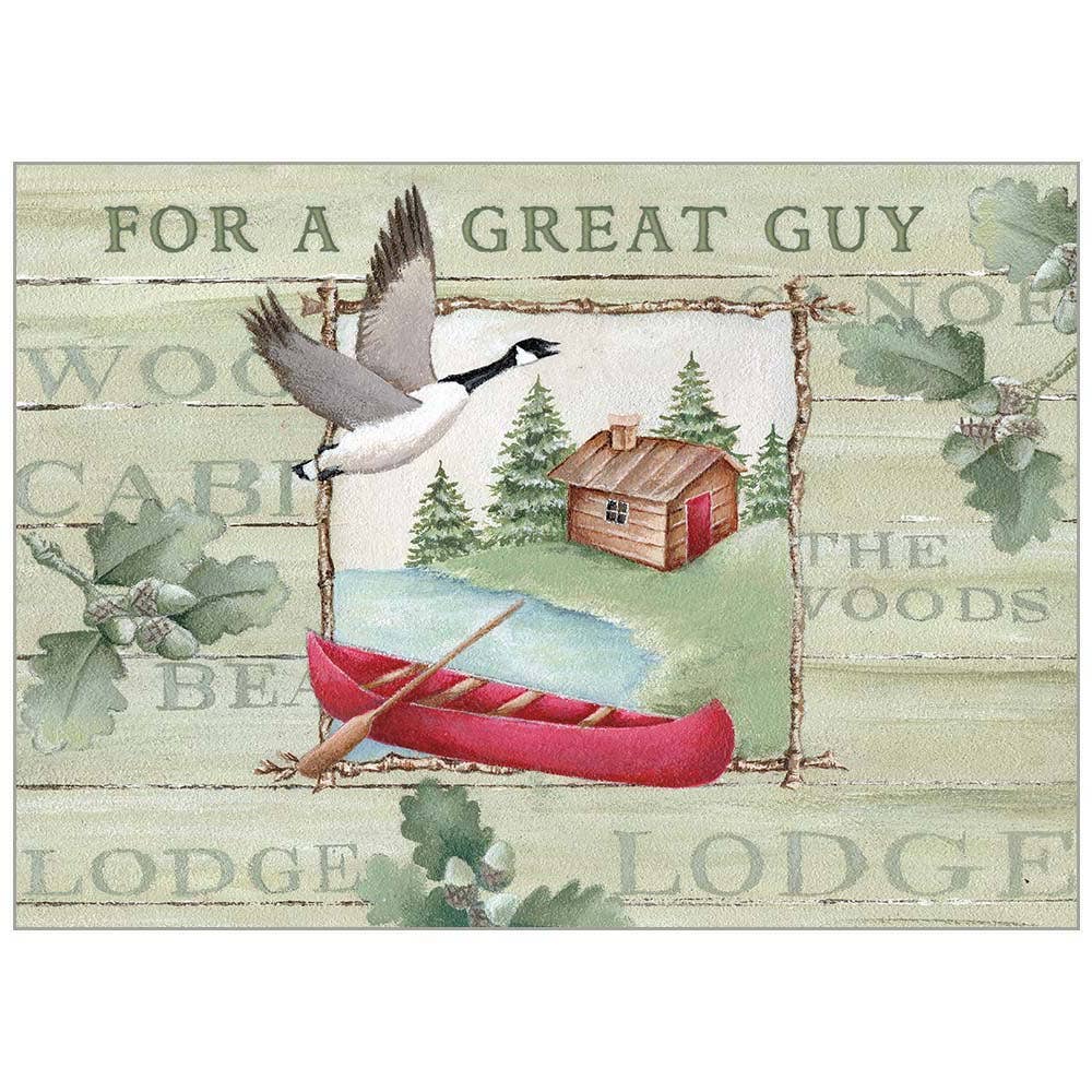 Lodge in the Woods - Birthday For Him Card