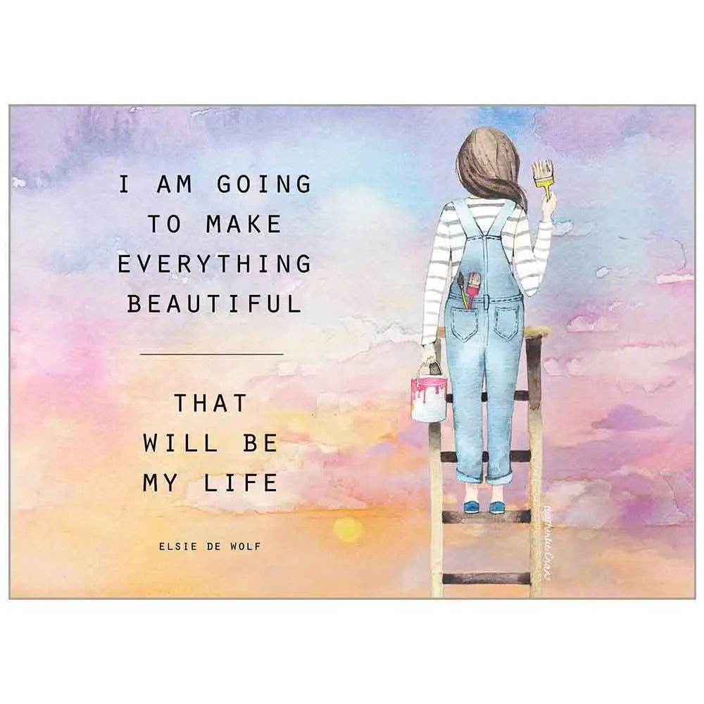 Painting Girl - Faith Birthday Value Card