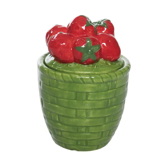 Strawberries in Basket Jar with Lid