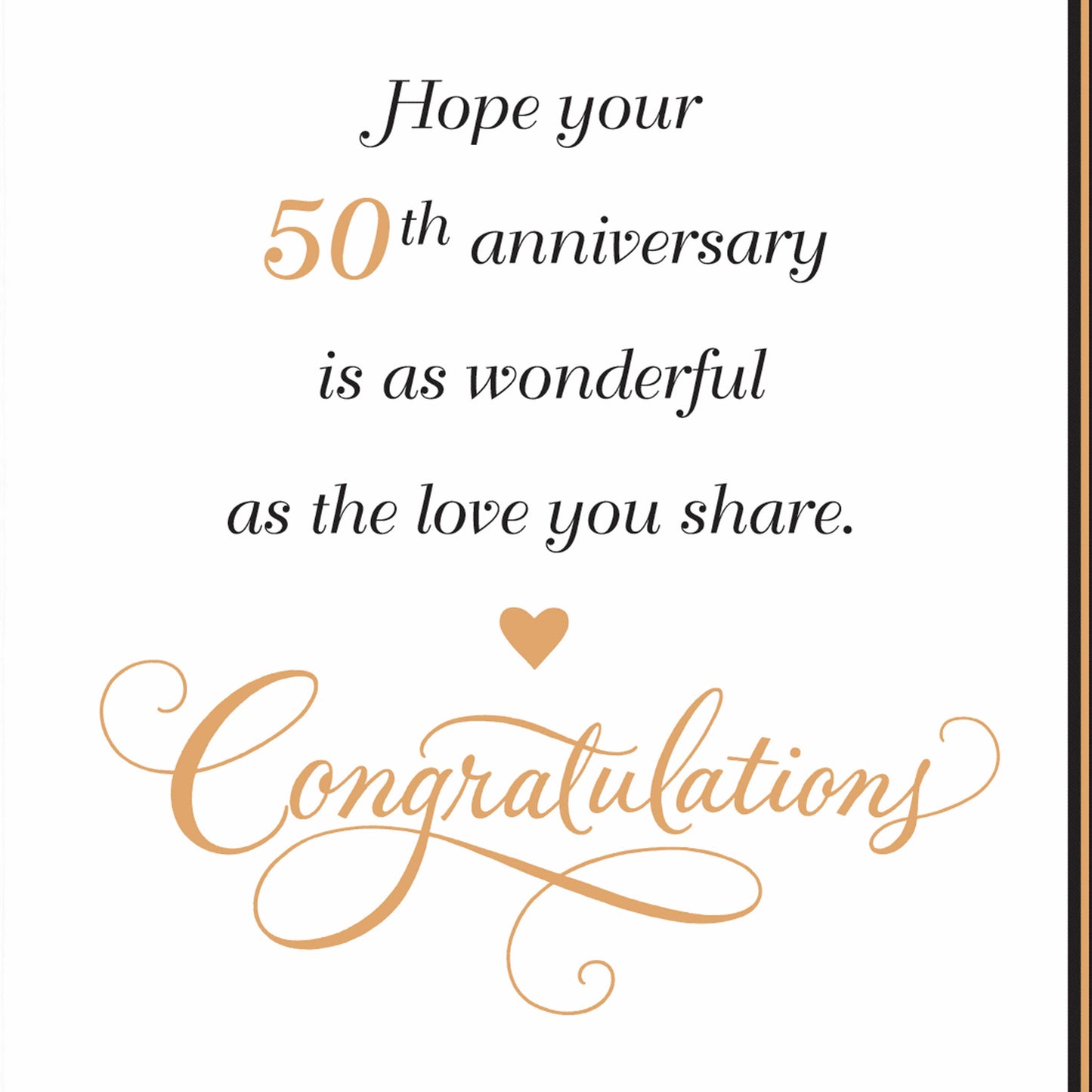 50th Anniversary Card (Golden Years Together)