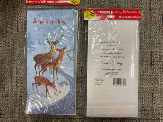 8 Ct Holiday Money/Gift Card Holders
