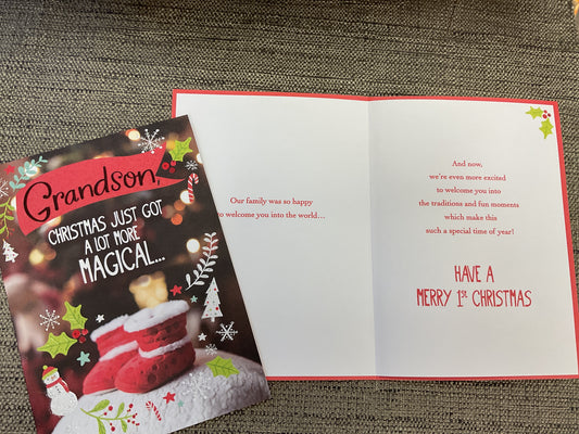 Grandson 1st Christmas Card
