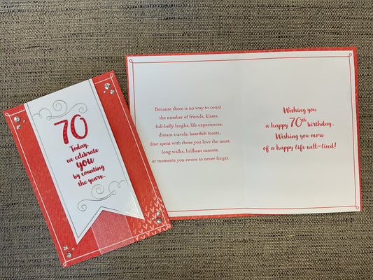 70th Birthday Card