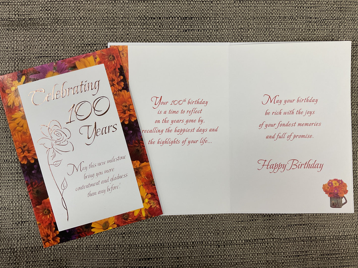 100th Birthday Card
