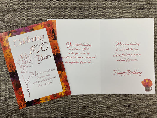 100th Birthday Card
