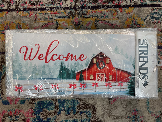 Snowy Barn Mini Mat Insert