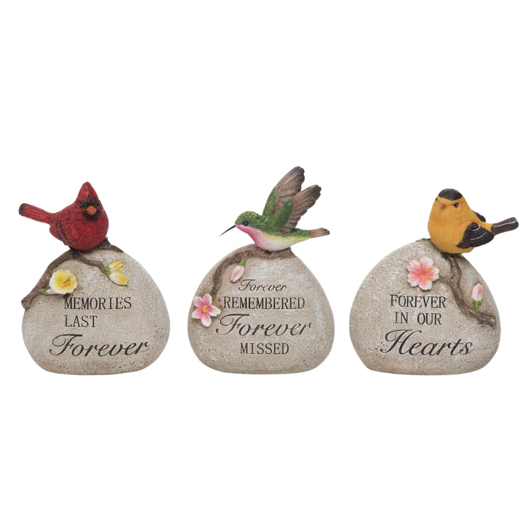 Bird On Memorial Stone