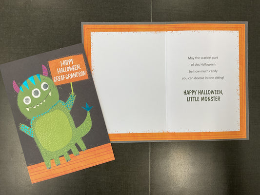 Young Great-Grandson Halloween Card