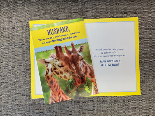Humor Husband Anniversary Card *3D*