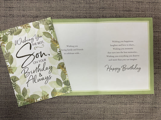 Son Birthday Card