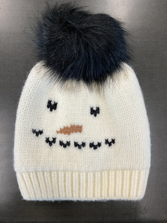 Smiling Snowman Knit Hat