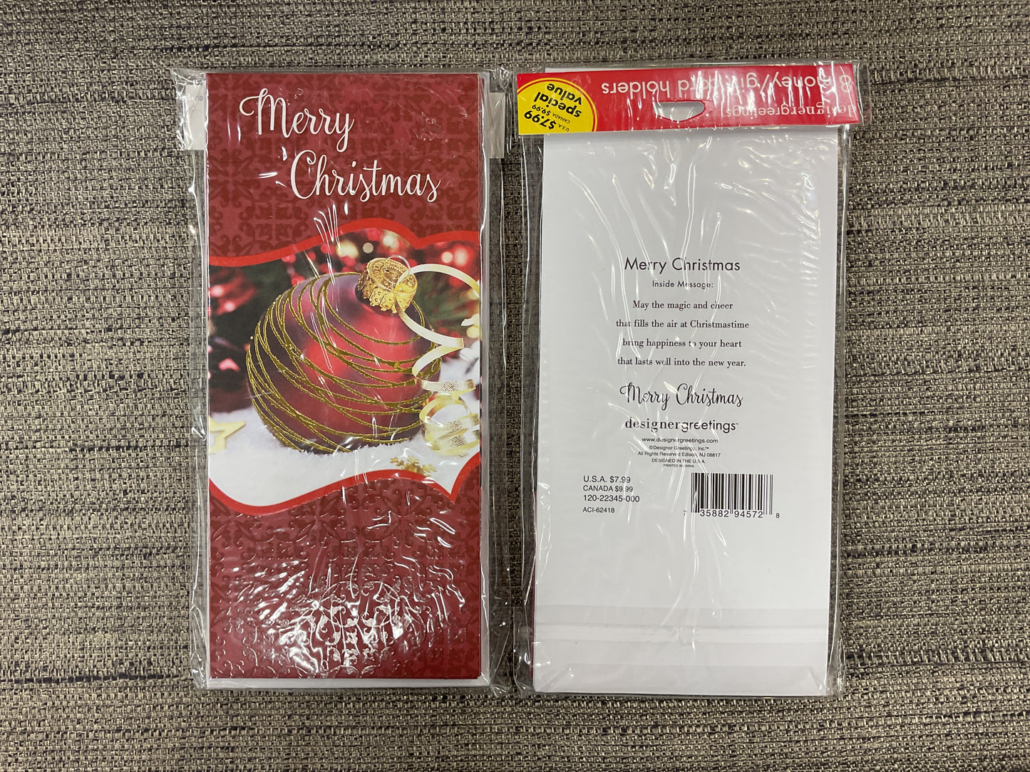 8 Ct Holiday Money/Gift Card Holders