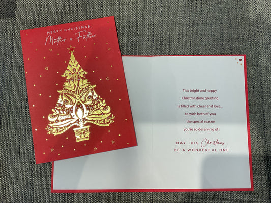 Christmas Card For Mother and Father