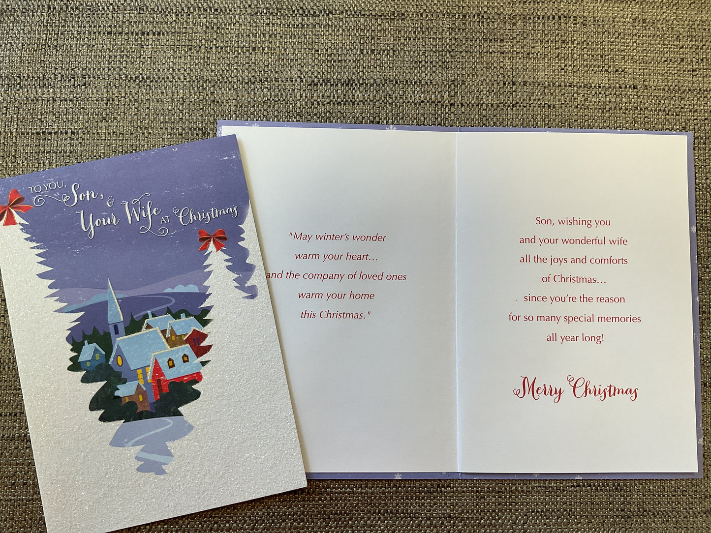 Son & Wife Christmas Card