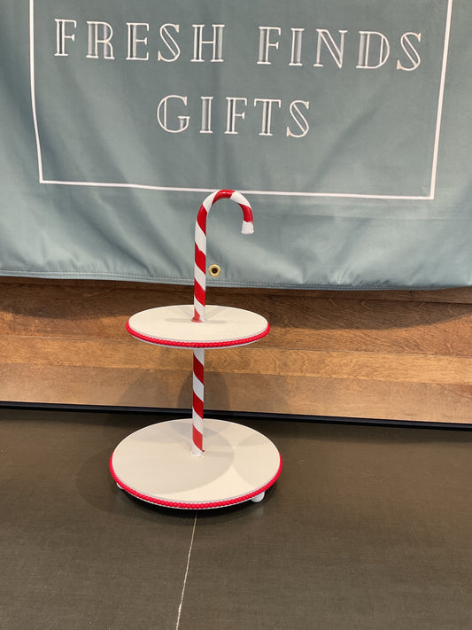 Candy Cane Tiered pedestal