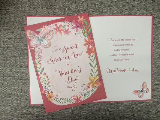 Sister-in-Law - Valentine’s Day Card