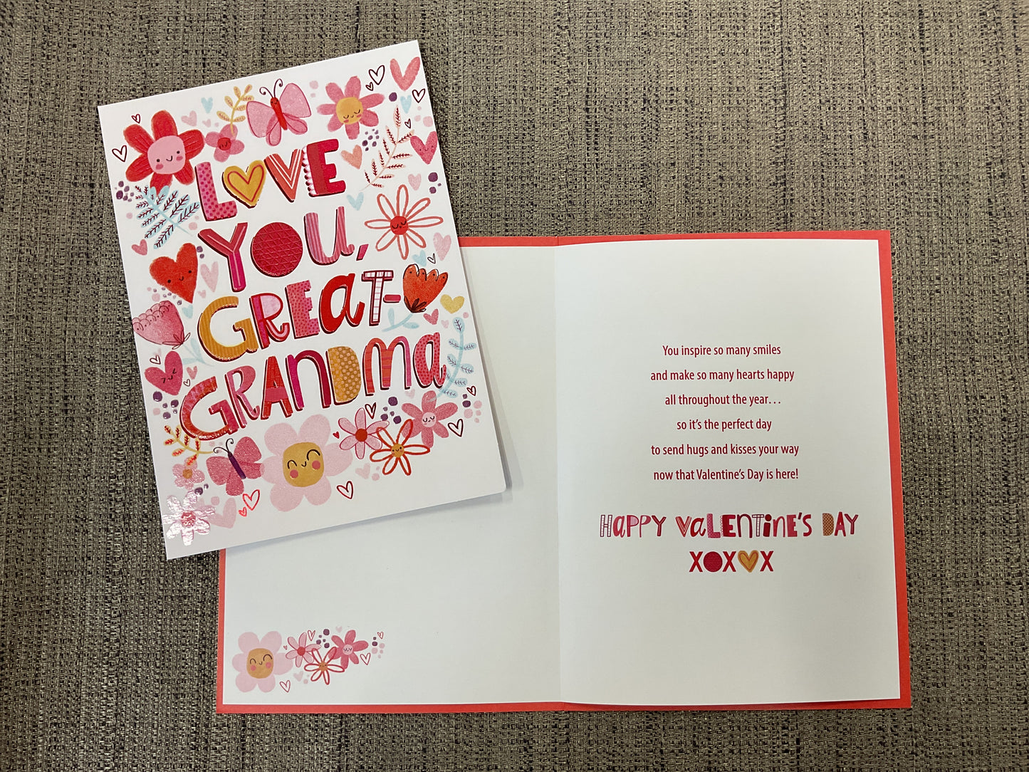 Valentine’s Day Card for Great-Grandma (From Child)