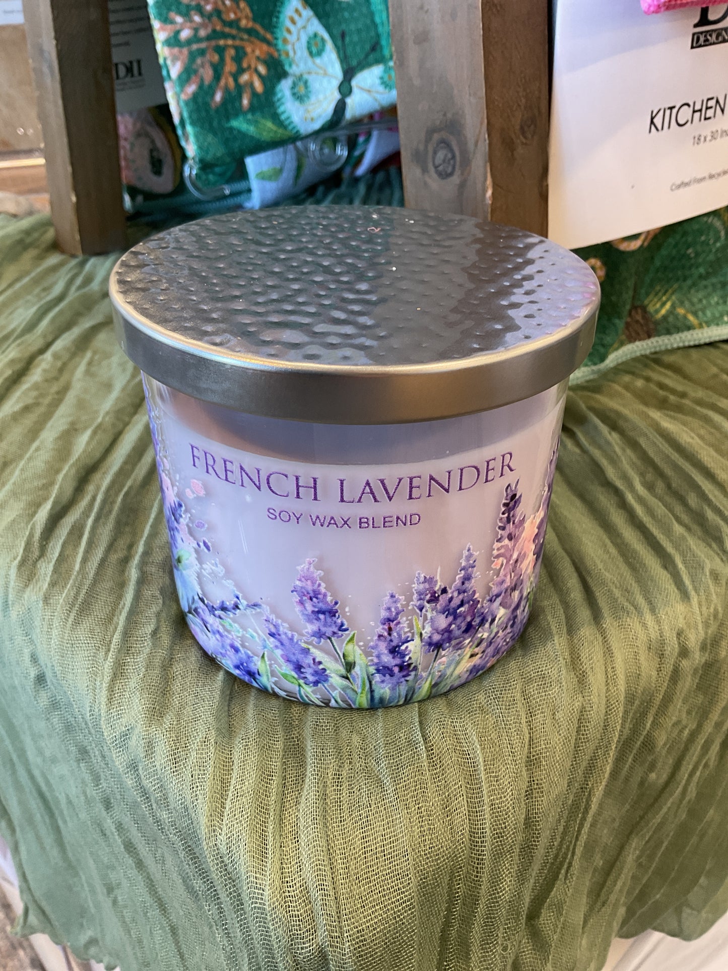 Spring Blossoms Printed Glass Candle Collection