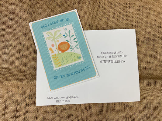 Faith Baby Congratulations Card