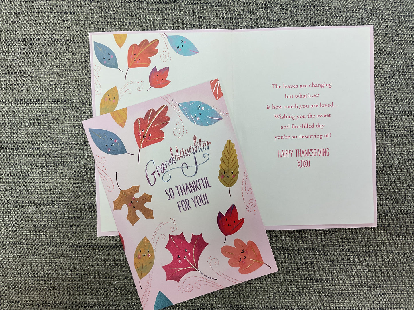 Granddaughter so Thankful for You! Thanksgiving Card