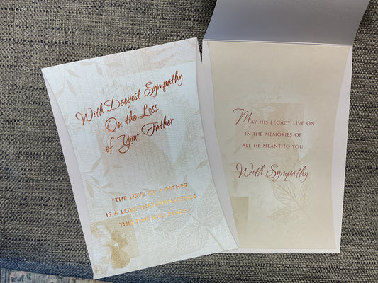 Loss of Father Sympathy Card