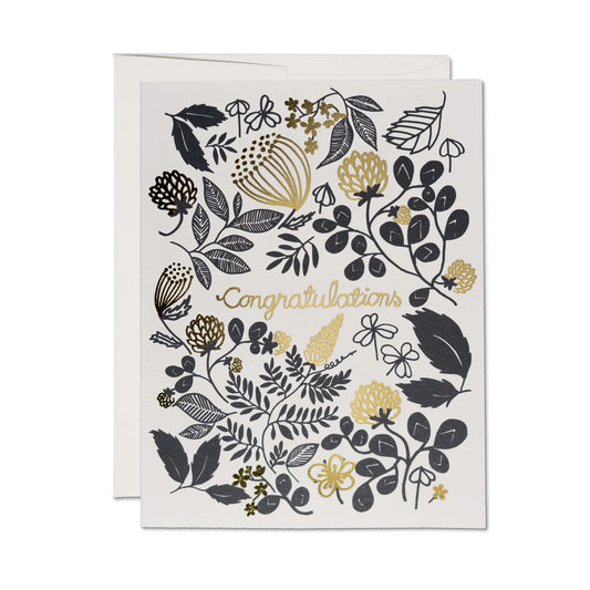 Clover Gold Congratulations Card