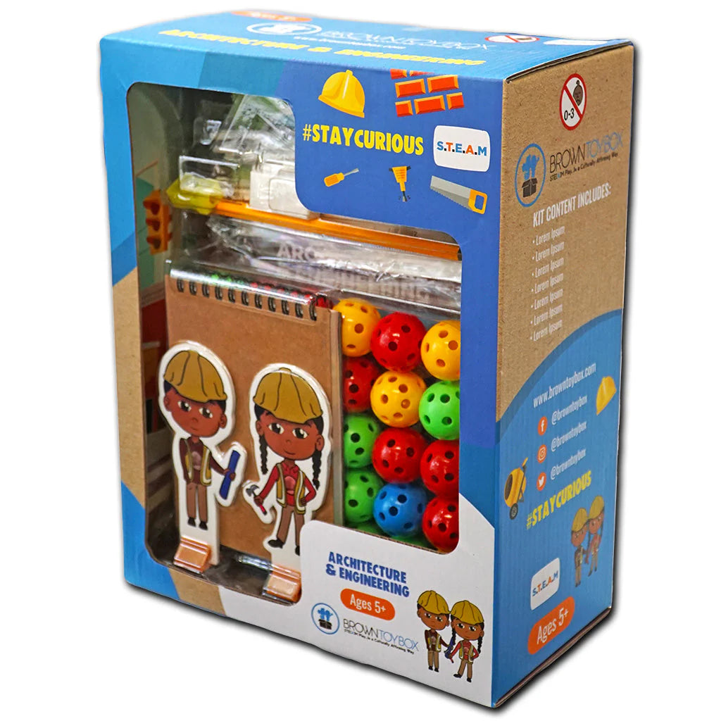Architecture and Engineering STEAM Kit Brown Toy Box