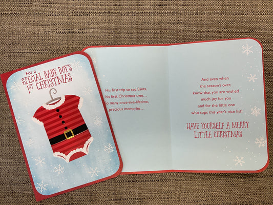 Baby Boy’s 1st Christmas Card