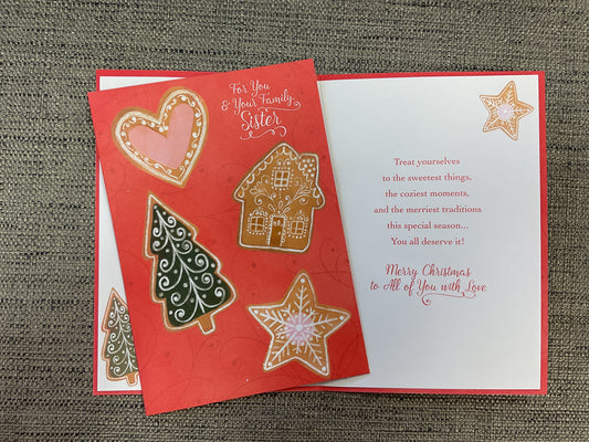 Sister & Family Christmas Card