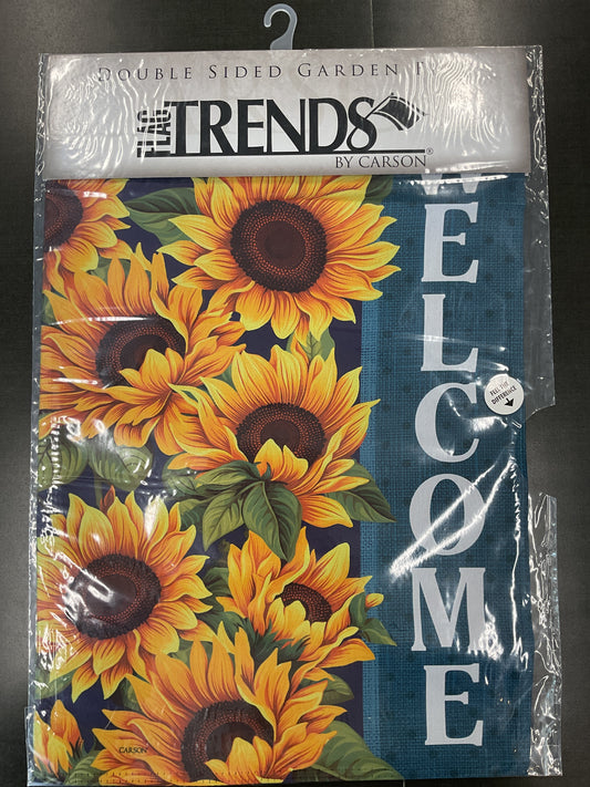 Welcome Sunflower Garden Flag