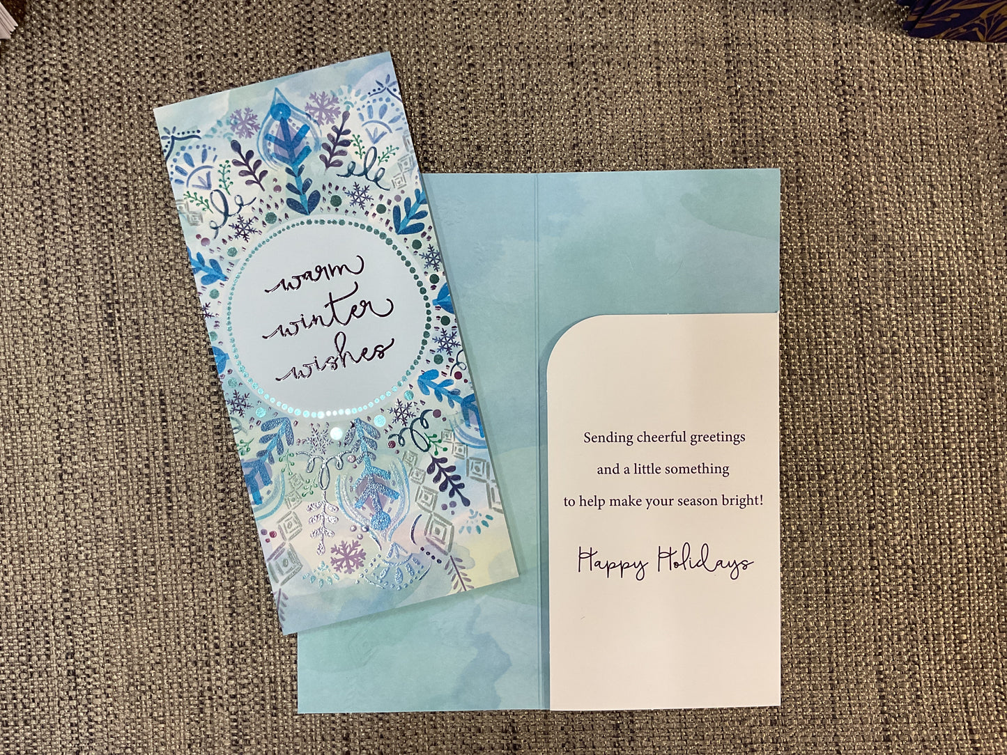 Happy Holidays Money/Gift Card Holder
