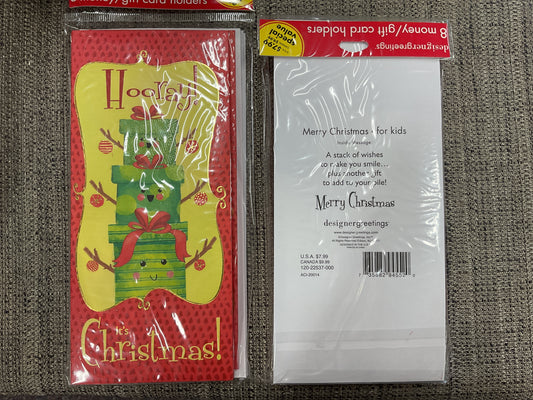 8 Ct Holiday Money/Gift Card Holders