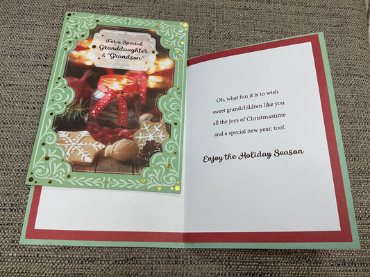 Granddaughter And Grandson Christmas Card