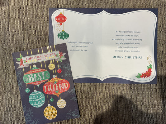 Christmas Card For Best Friend
