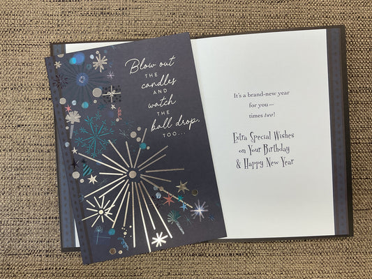 Birthday New Year Card