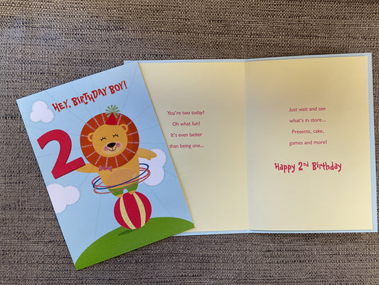 Age 2 Birthday Card