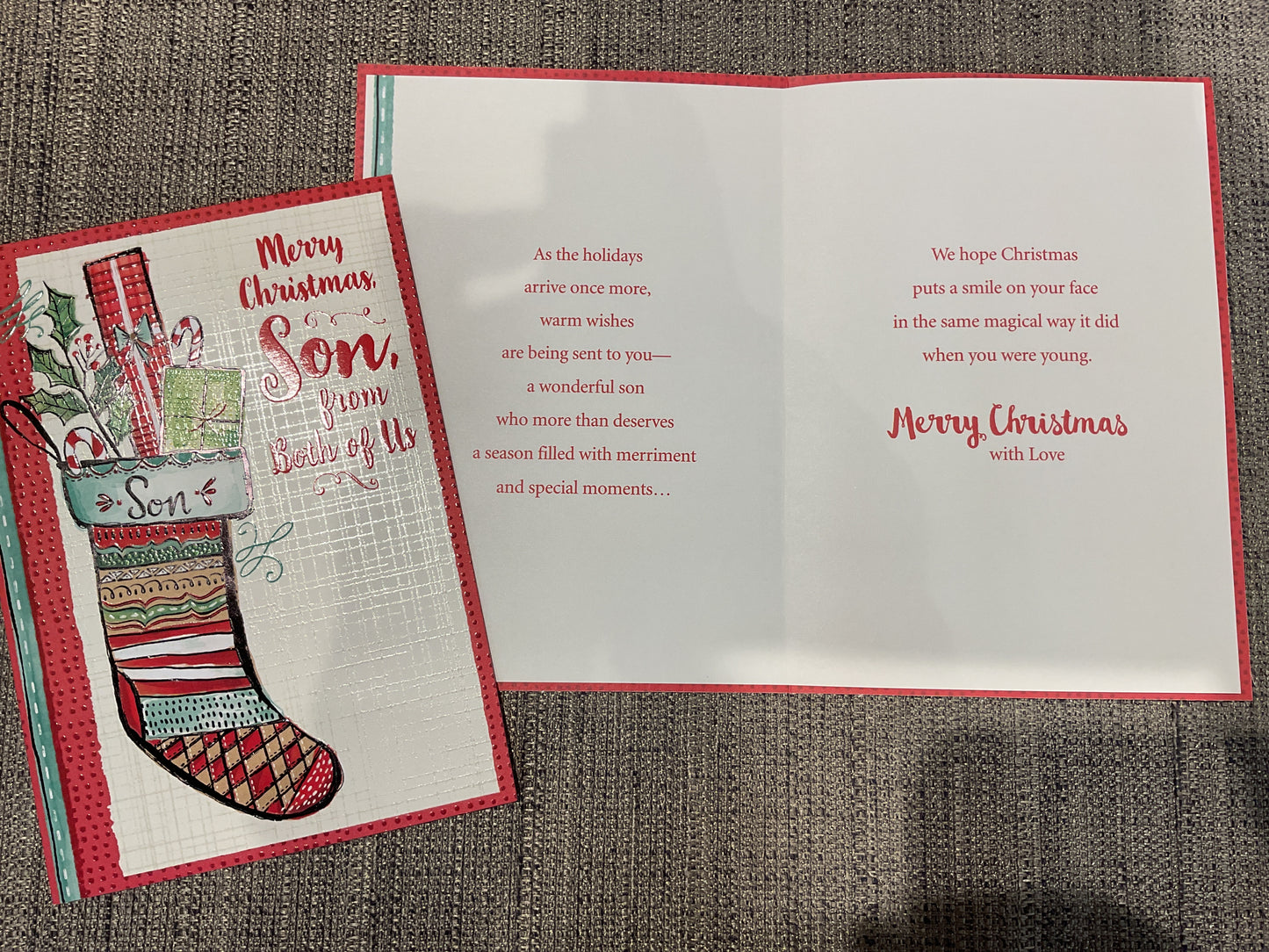 Son (From Both) Christmas Card