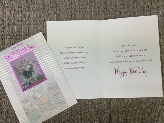 90th Birthday Card