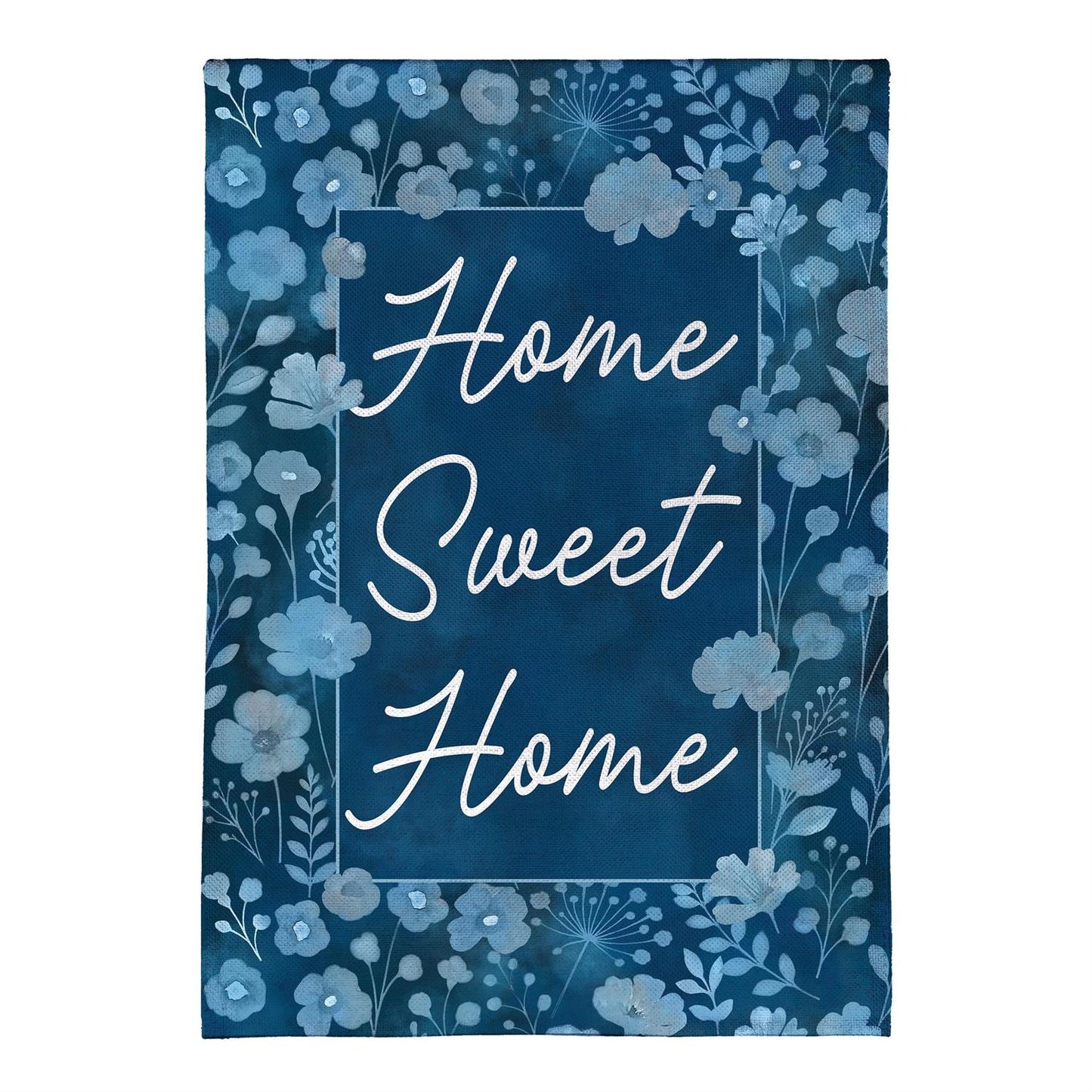 Meadow Burlap House Flag "Home Sweet Home"