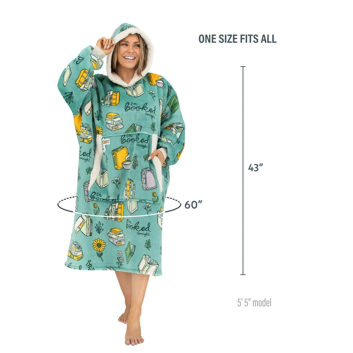 Booked Blanket Hoodie – Oversized Wearable Blanket