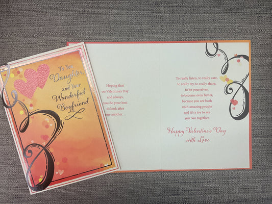 Daughter & Boyfriend - Valentine’s Day card