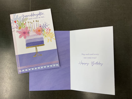 Granddaughter Birthday Card