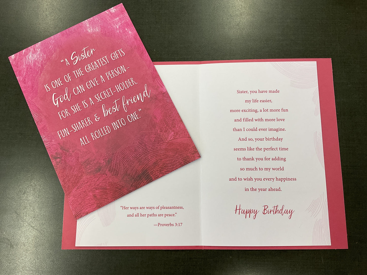 Sister Birthday Card - Religious