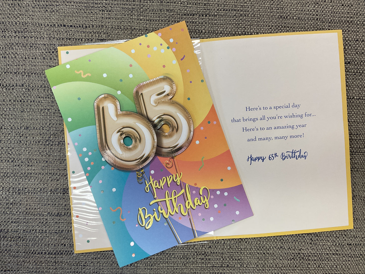 65th Birthday Card