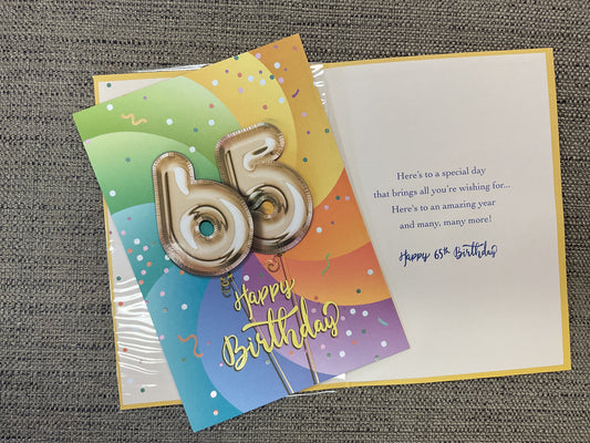 65th Birthday Card